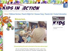 Tablet Screenshot of kidsinactionllc.com